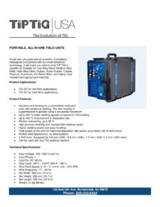 TIP TIG Portable All In One Field Unit pdf 232x300 - TIP TIG Portable All-In-One Field Unit